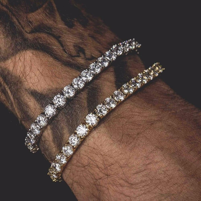 Hip Hop Bracelet Iced Out Single Row Rhinestones Chain Bling Tennis Charm Bracelets Zirconia Bracelets Link Chain Jewelry Mostore.com