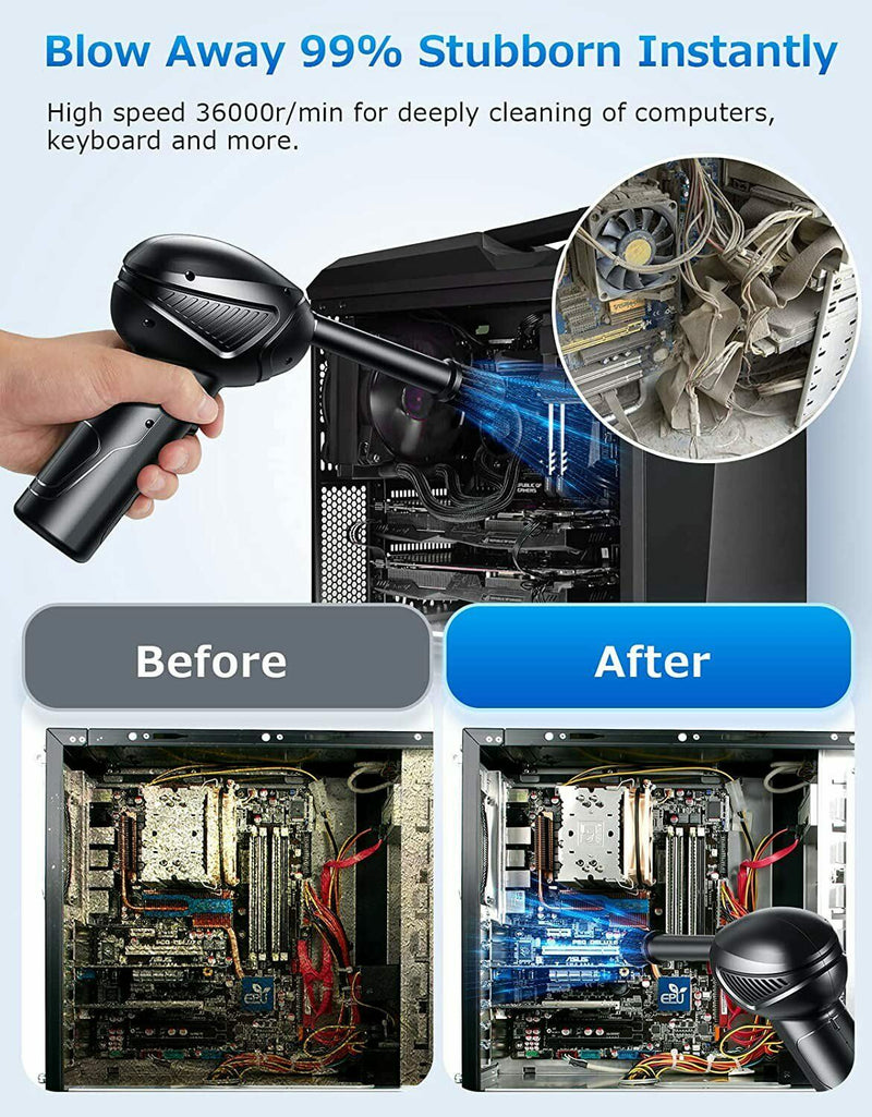 Rechargeable Air Duster Electric Cleaner Cleaning Blower For Car PC Keyboard Pet American Varieties