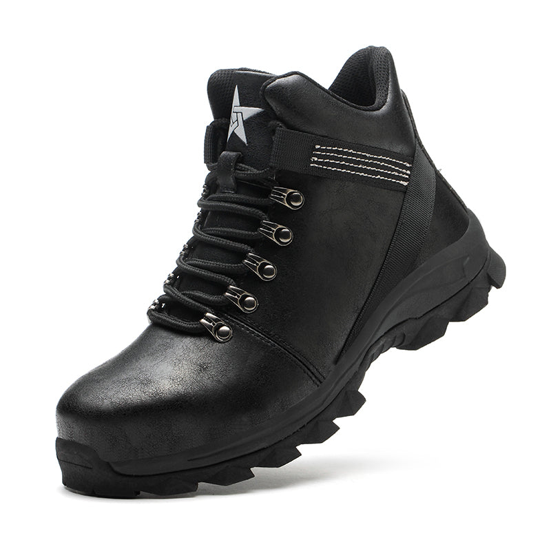 High-top Safety Shoes Construction Protective Footwear Men Steel Toe Shoes Breathable Hiking Boots Puncture Proof Work Boots Mostore.com