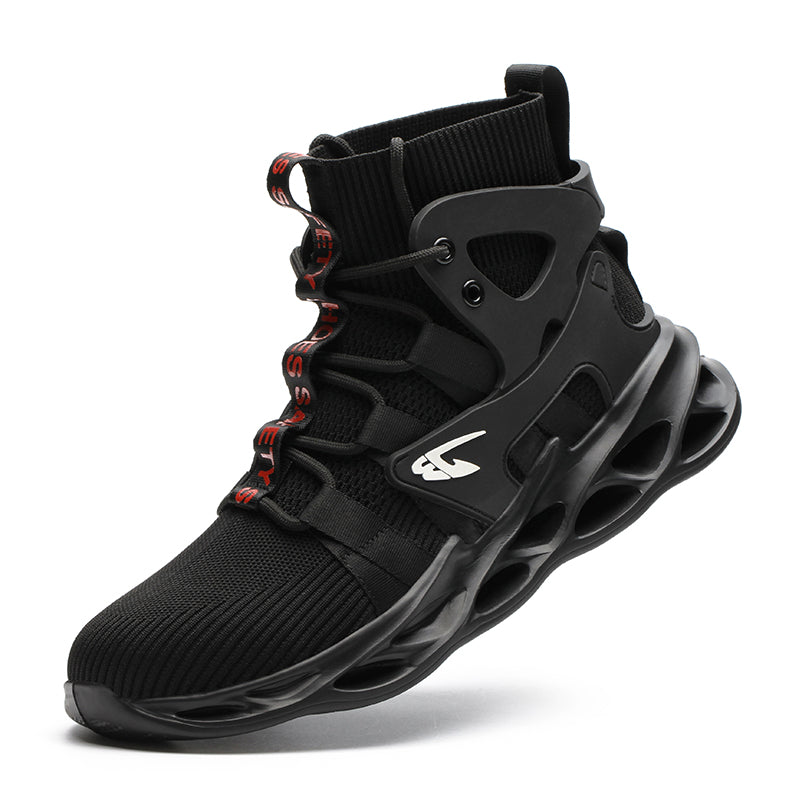 High-top Safety Shoes Construction Protective Footwear Men Steel Toe Shoes Breathable Hiking Boots Puncture Proof Work Boots Mostore.com
