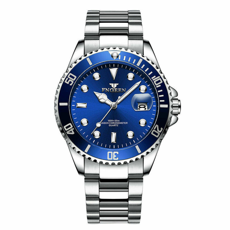 Men's Watch Relojes De Hombre Stainless Steel Quartz Luminous Classic Watches Mostore.com