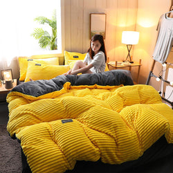 Double-sided magic velvet four-piece coral velvet bedding Mostore.com