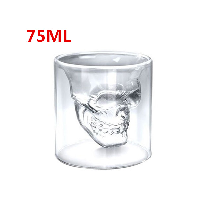Skull Skull Double Transparent Glass Mostore.com