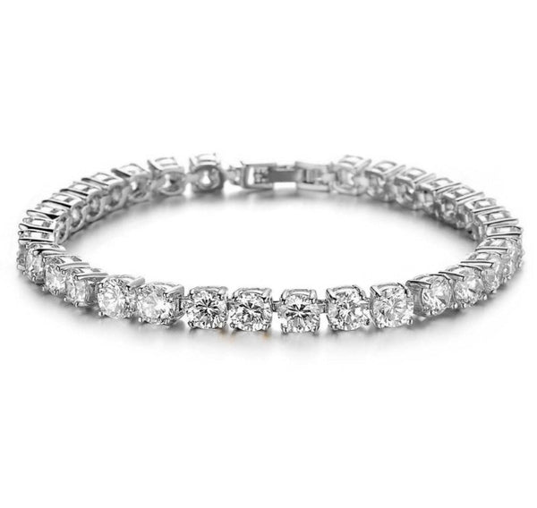 Hip Hop Bracelet Iced Out Single Row Rhinestones Chain Bling Tennis Charm Bracelets Zirconia Bracelets Link Chain Jewelry Mostore.com