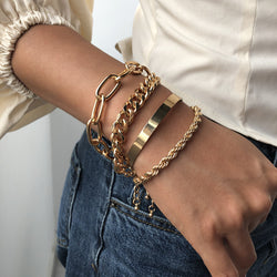 Thick chain alloy bracelet Mostore.com