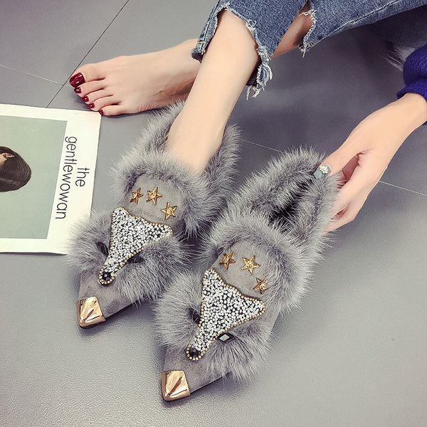 Fur shoes Mostore.com