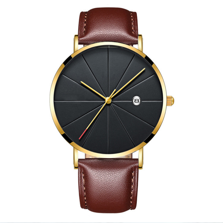 Simple calendar watch male creative waterproof quartz watch Mostore.com