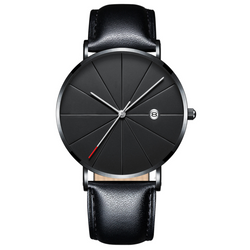 Simple calendar watch male creative waterproof quartz watch Mostore.com