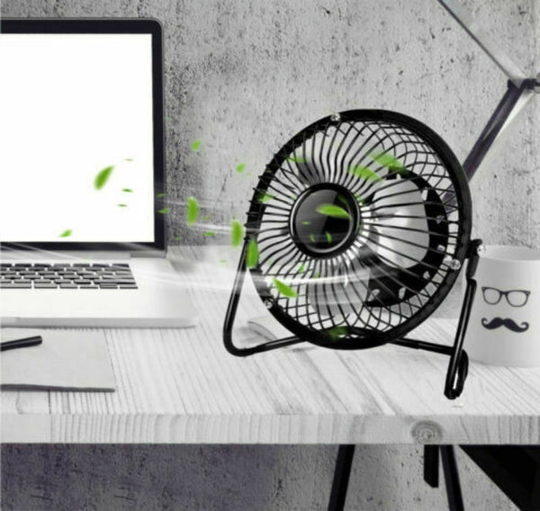 USB Desk Table Fan Personal Small Air Circulator Quiet Mini Portable Retro Fan American Varieties