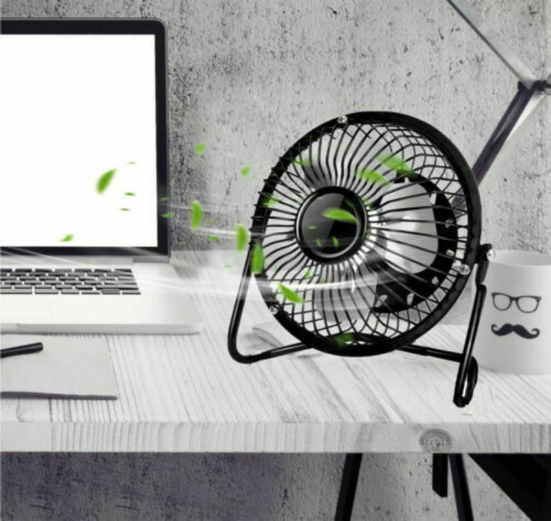USB Desk Table Fan Personal Small Air Circulator Quiet Mini Portable Retro Fan American Varieties