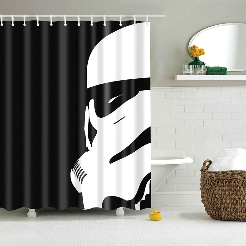 3D digital printing waterproof shower curtain CJ