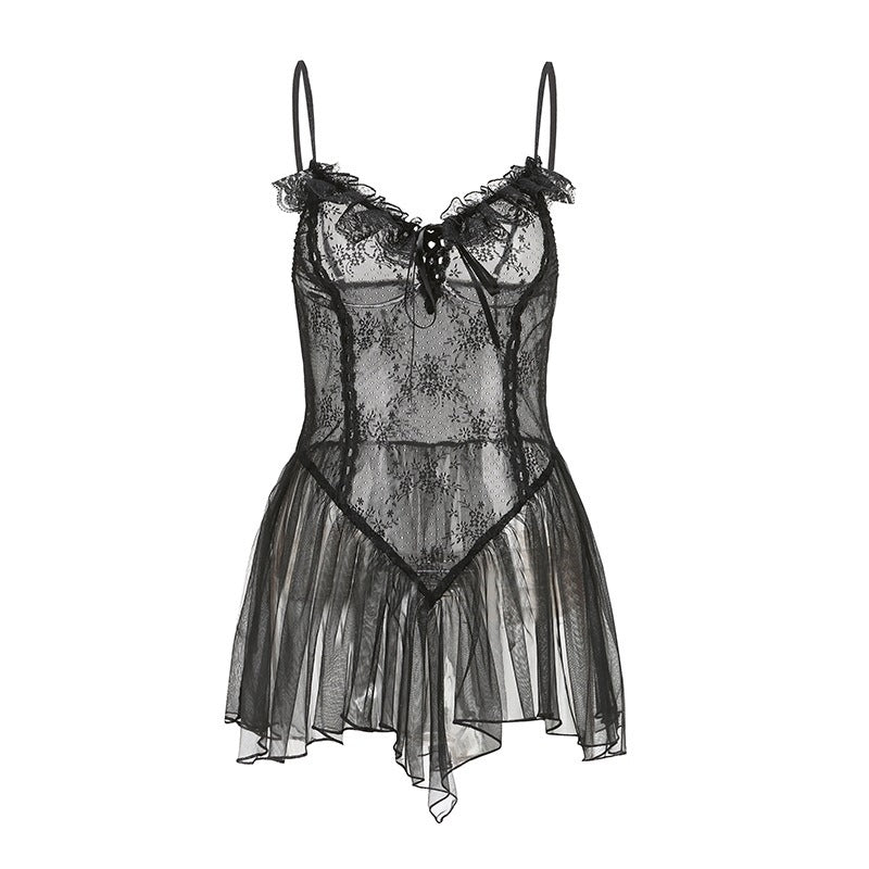 Small Chest Transparent Pure Desire Clothes Tease Bed Passion Suit