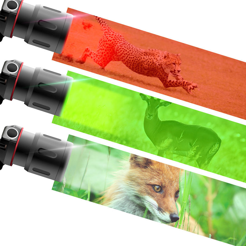 T6 white light green light red light zoom headlight American Varieties