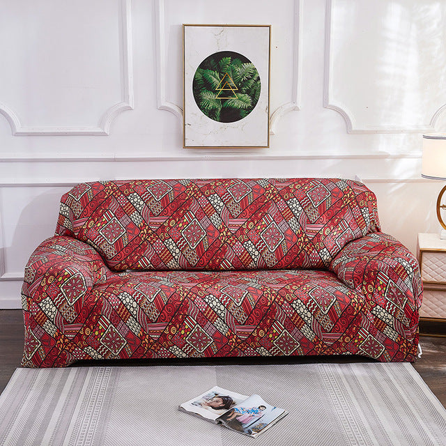 Bohemian style stretch all-inclusive sofa cover Mostore.com