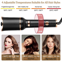 Automatic Curling Iron Air Curling Flat Iron Magic Wand Wave Styling Automatic Rotating Curling Wand Salon Styling Mostore.com