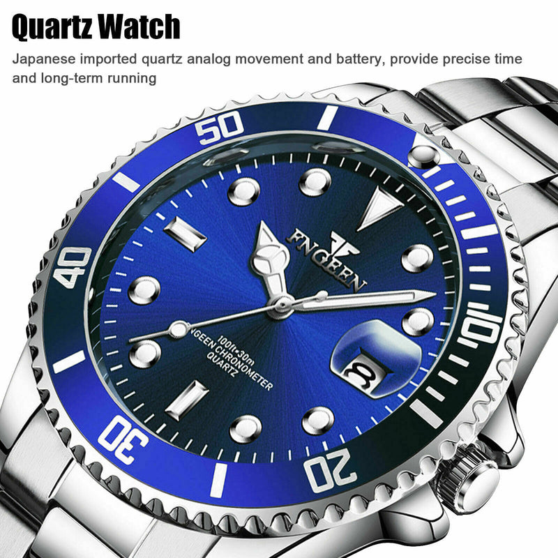 Men's Watch Relojes De Hombre Stainless Steel Quartz Luminous Classic Watches Mostore.com
