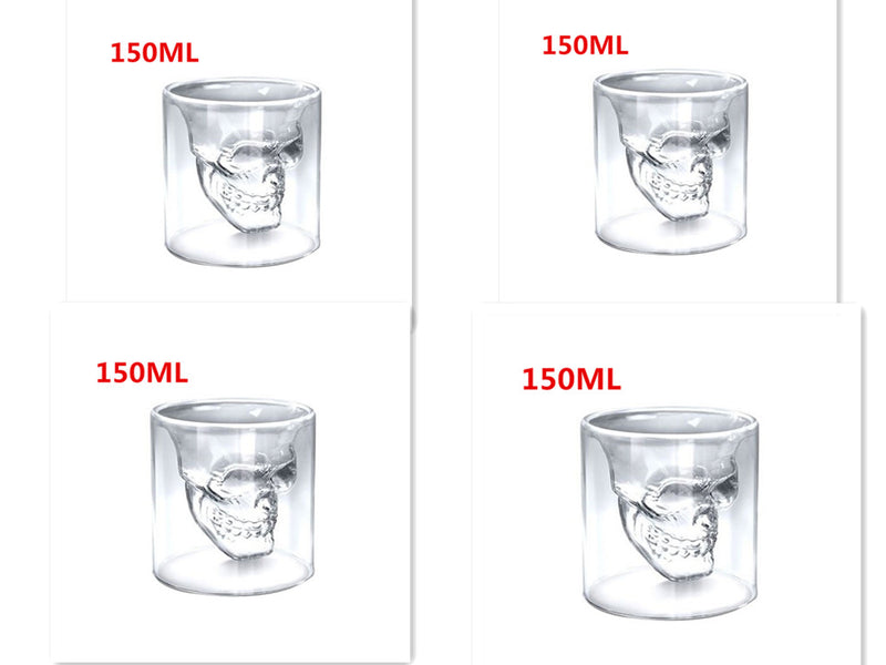 Skull Skull Double Transparent Glass Mostore.com
