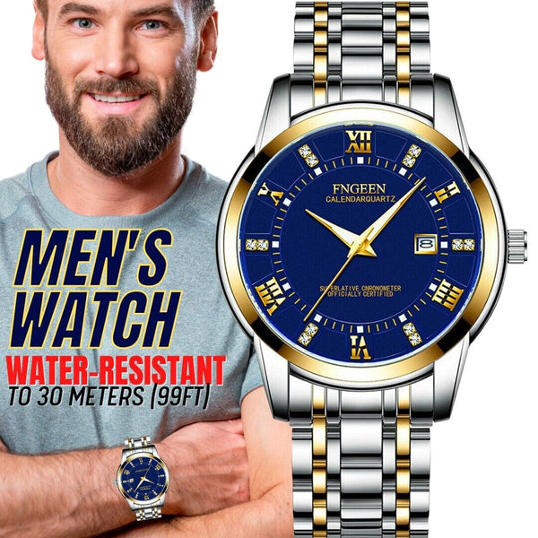 Stainless Steel Watch For MEN Quartz Luminous Classic Watches For Father Elderly Mostore.com