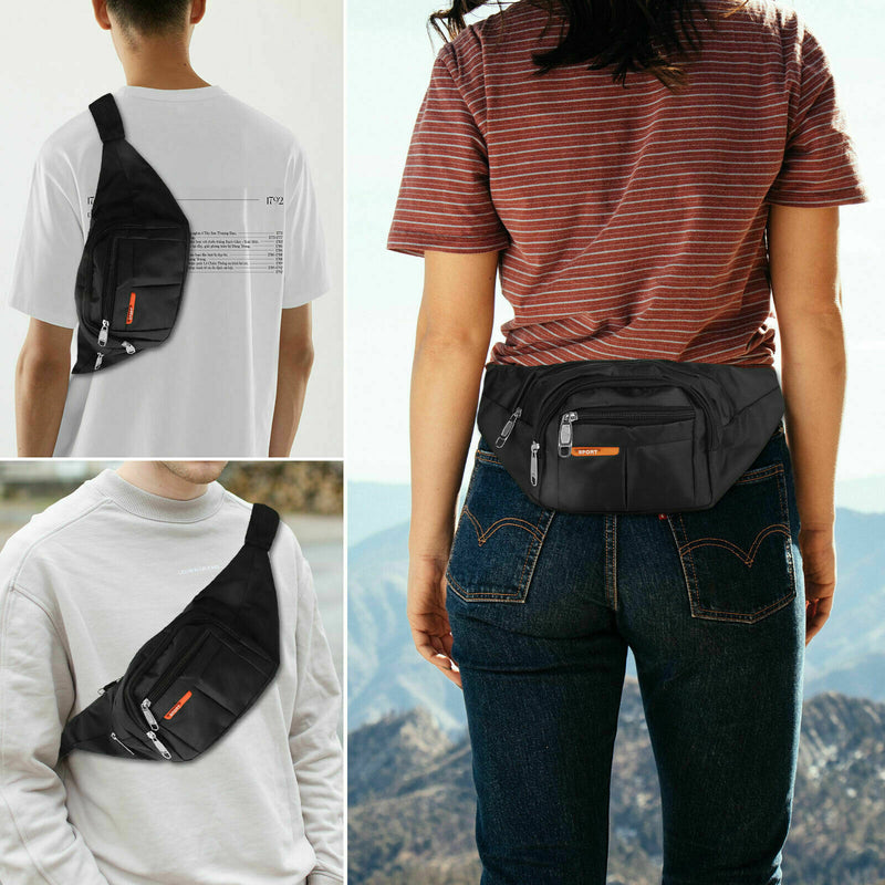 Waist Bag Fanny Pack For Men Women Hip Belt Bum Pouch Sport Travel Purse Unisex Mostore.com