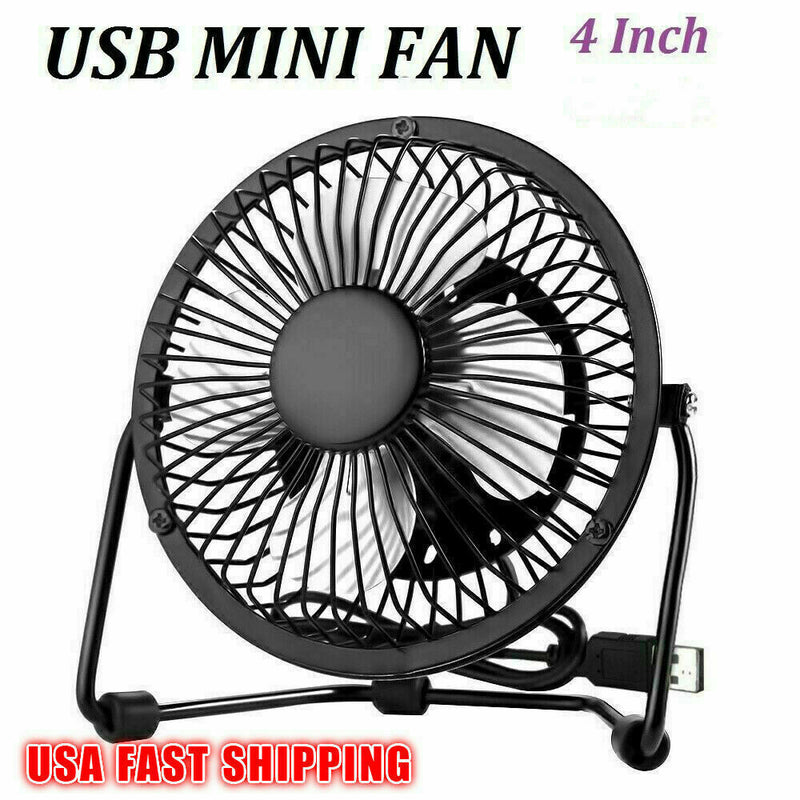 USB Desk Table Fan Personal Small Air Circulator Quiet Mini Portable Retro Fan American Varieties