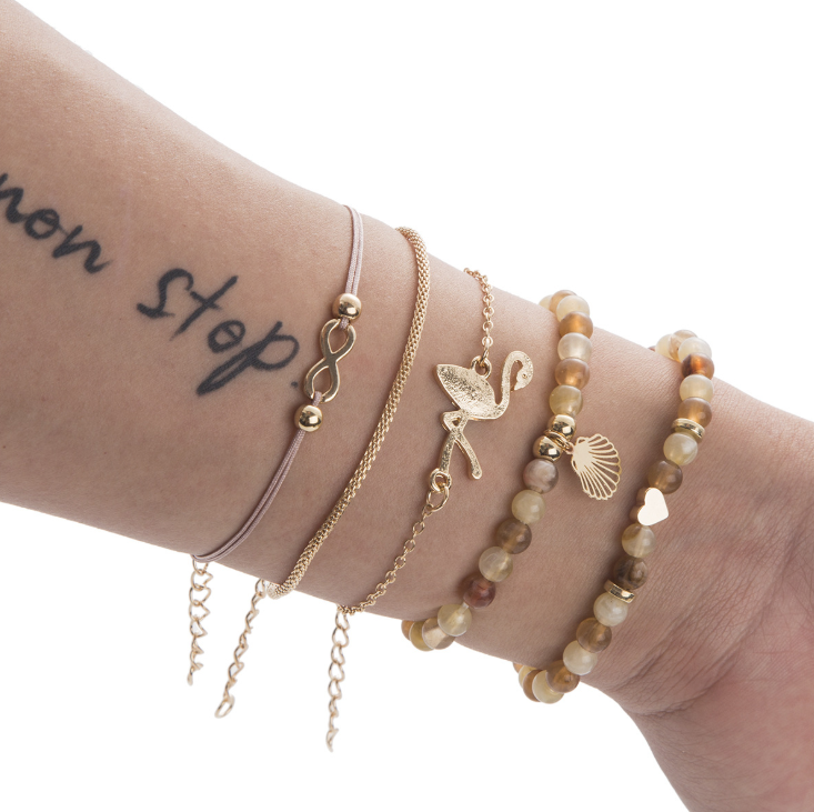 Bead Chain Bracelet Set Anklet Mostore.com