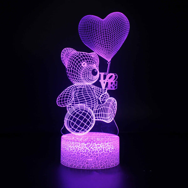 Love Bear Series 3D Light Creative Night Light LED Visual Light mostorepro.com