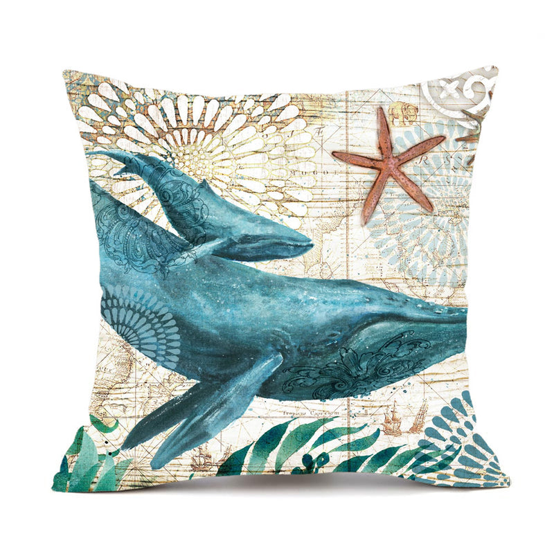 Cushion Covers Sea Turtle Printed Throw Pillow Cases For Home Decor Sofa Chair Seat Mostore.com