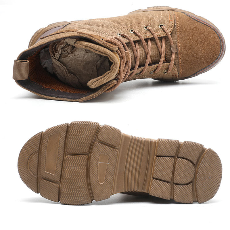 Safety Shoes Steel Toe Cap High-Top Work Protective Labor Insurance Shoes Mostore.com