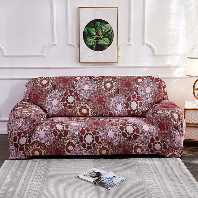 Bohemian style stretch all-inclusive sofa cover Mostore.com