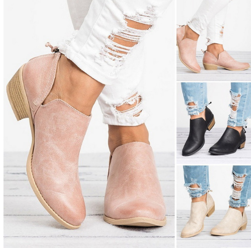 Autumn Women Shoes Retro High Heel Ankle Boots Mostore.com