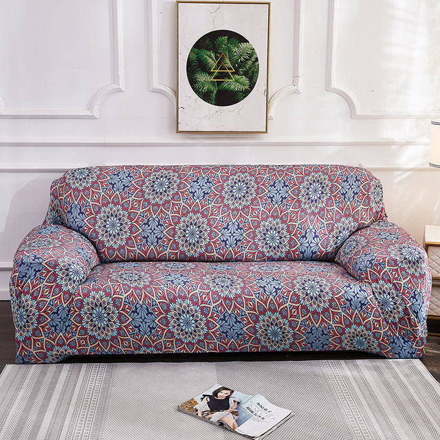 Bohemian style stretch all-inclusive sofa cover Mostore.com