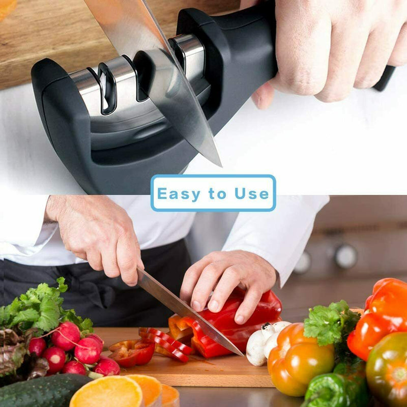 KNIFE SHARPENER Ceramic Tungsten Kitchen Knives Blade Sharpening System Tool USA Mostore.com