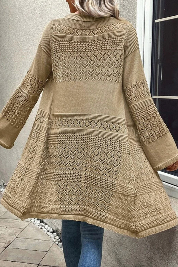 Open Front Longline Cardigan Trendsi