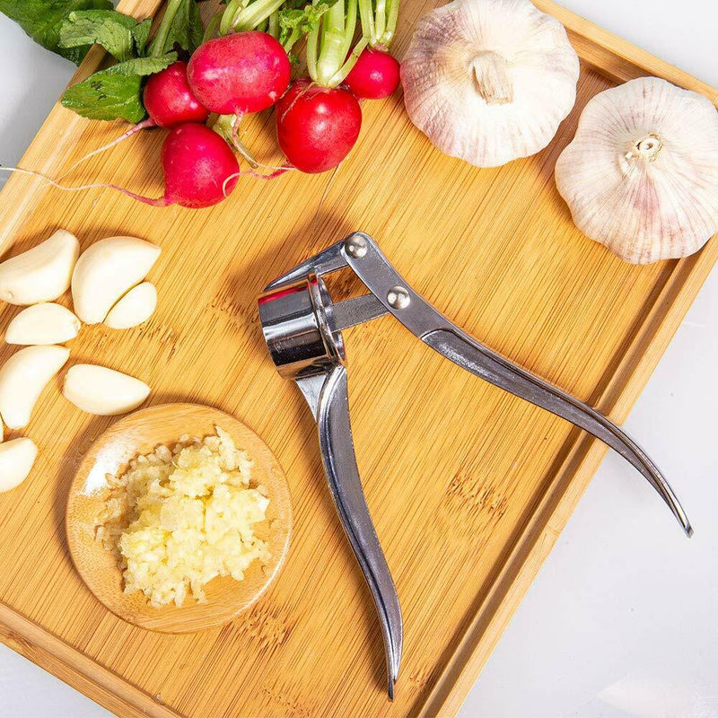 Garlic Press Crusher Mincer Chopper Peeler Squeeze Cutter Stainless Steel Ginger Mostore.com