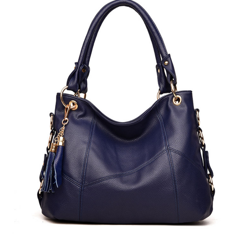 Leather tassel soft leather shoulder bag Mostore.com