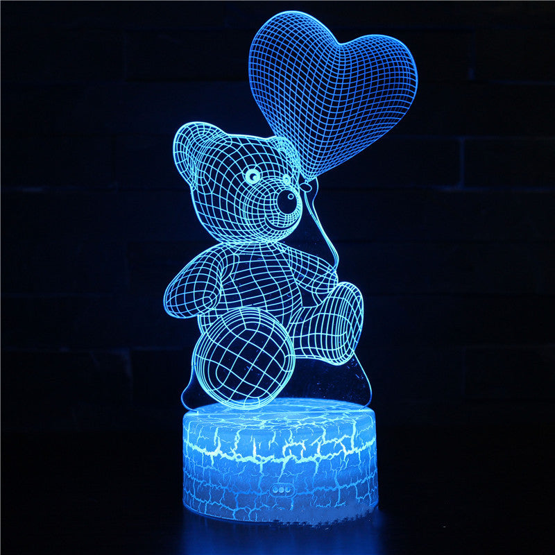 Love Bear Series 3D Light Creative Night Light LED Visual Light mostorepro.com