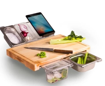 Vegetable Kitchen Cutting Board With Trays Storage Box Smooth Multifunction Practical Fruit Meat Bamboo Food Chopping Board Mostore.com