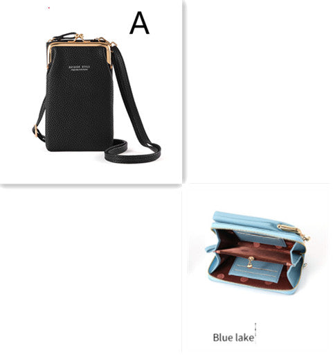 Fashion Lychee Pattern Solid Color Diagonal Shoulder Bag Mostore.com