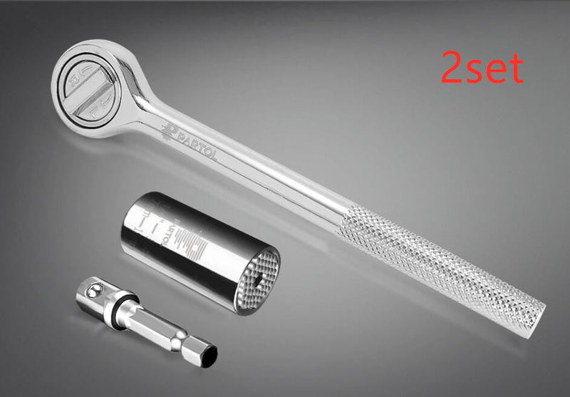 Universal Wrench Ratchet Universal Socket 7-19mm Power Drill Adapter Wrench Combination universal key American Varieties