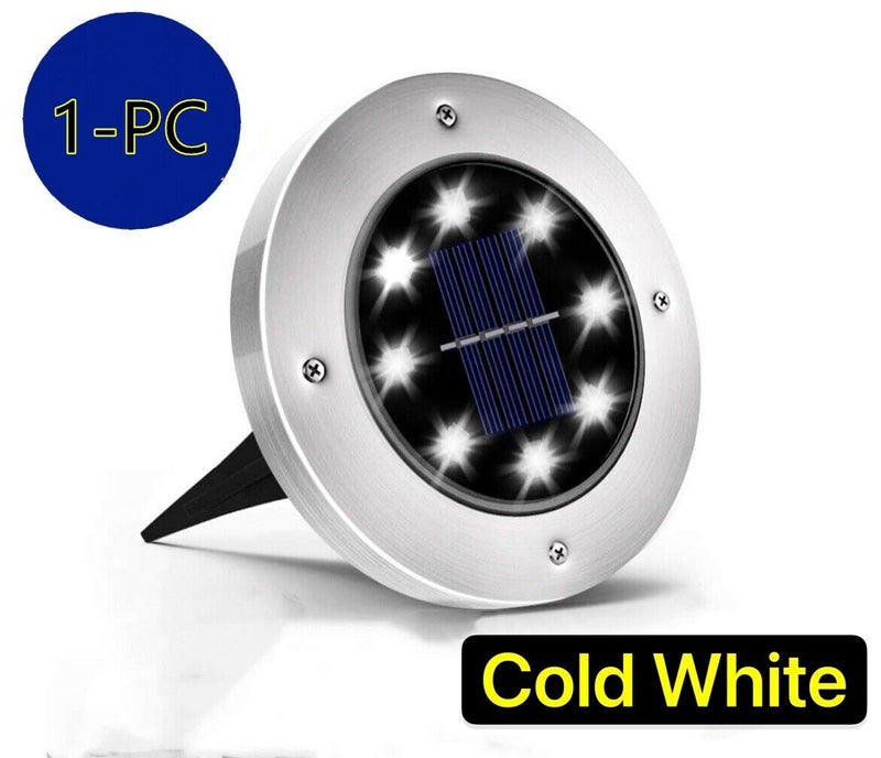 1-16 Pcs LED Solar Power Flat Buried Light In-Ground Lamp Outdoor Path Garden American Varieties