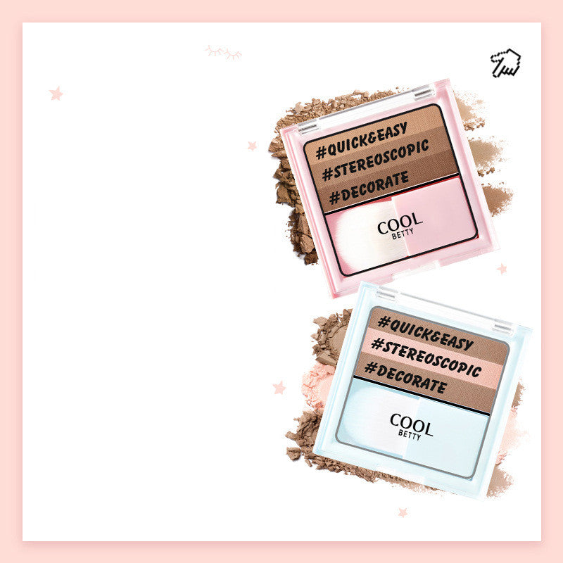 New Contouring Pan Powder Tricolor Highlight Shadow Mostore.com