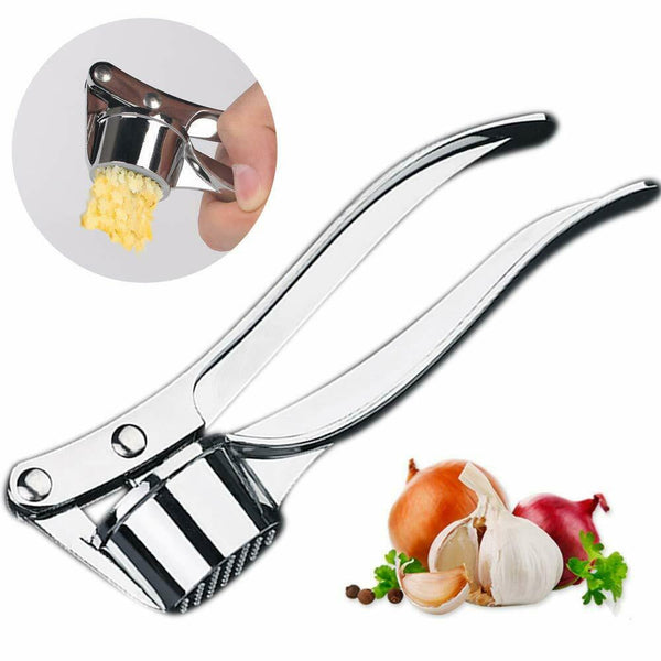 Garlic Press Crusher Mincer Chopper Peeler Squeeze Cutter Stainless Steel Ginger Mostore.com