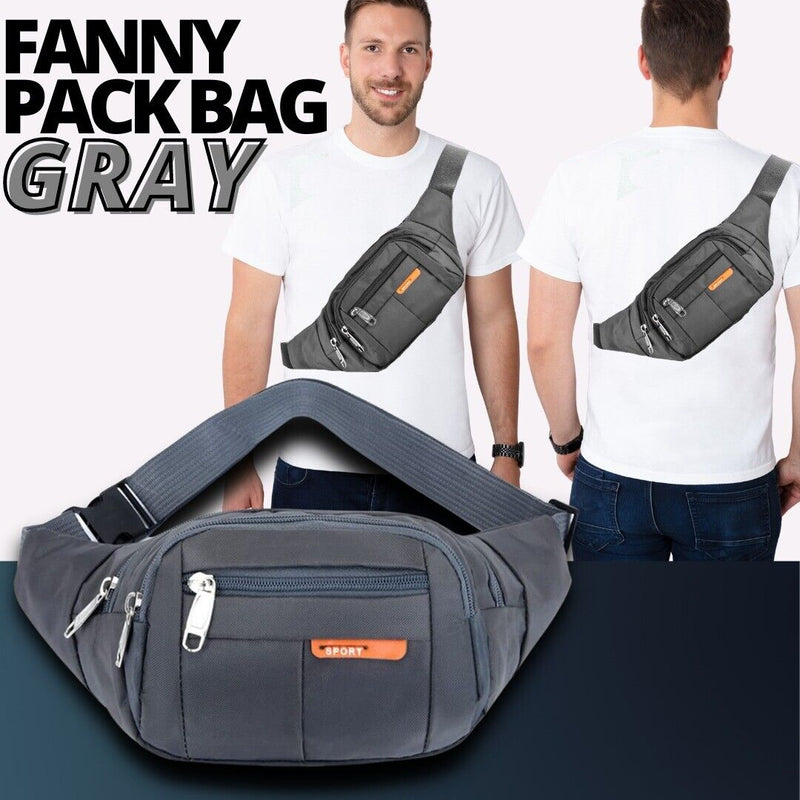 Men Women Fanny Pack Belt Waist Bag Cross Body Sling Shoulder Travel Sport Pouch Mostore.com