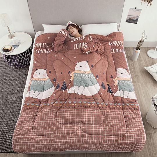 Winter Lazy Quilt with Sleeves Mostore.com