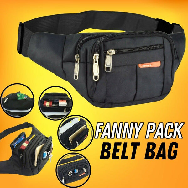 Waist Bag Fanny Pack For Men Women Hip Belt Bum Pouch Sport Travel Purse Unisex Mostore.com