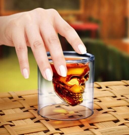 Skull Skull Double Transparent Glass Mostore.com