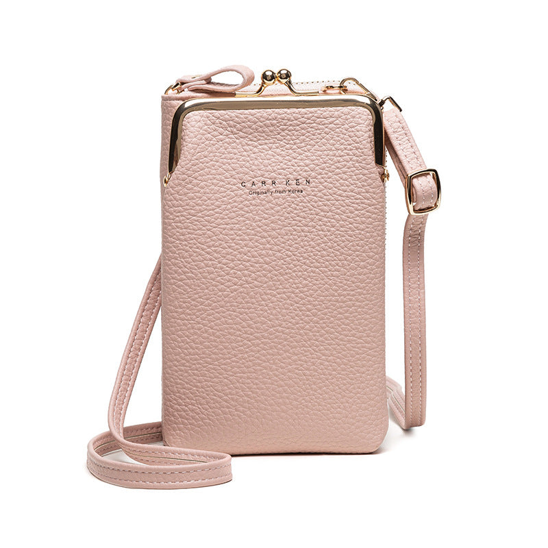 Fashion Lychee Pattern Solid Color Diagonal Shoulder Bag Mostore.com