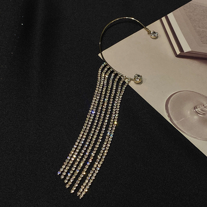 Fashionable And Simple Long Tassel Earrings Mostore.com