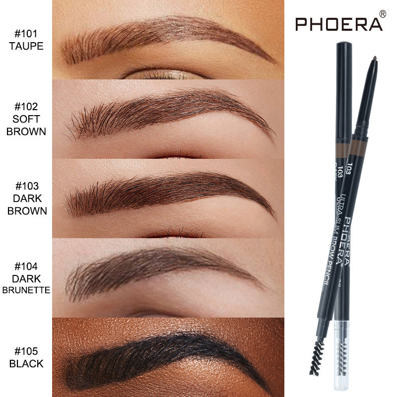 PHOERA New 5 Color Thin Eyebrow Pencil Mostore.com