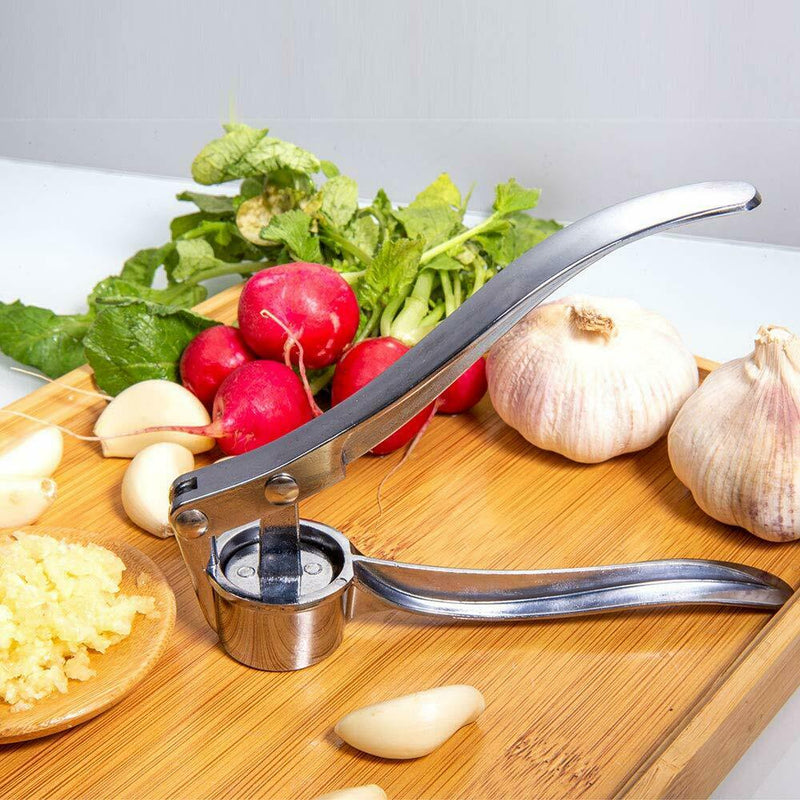 Garlic Press Crusher Mincer Chopper Peeler Squeeze Cutter Stainless Steel Ginger Mostore.com